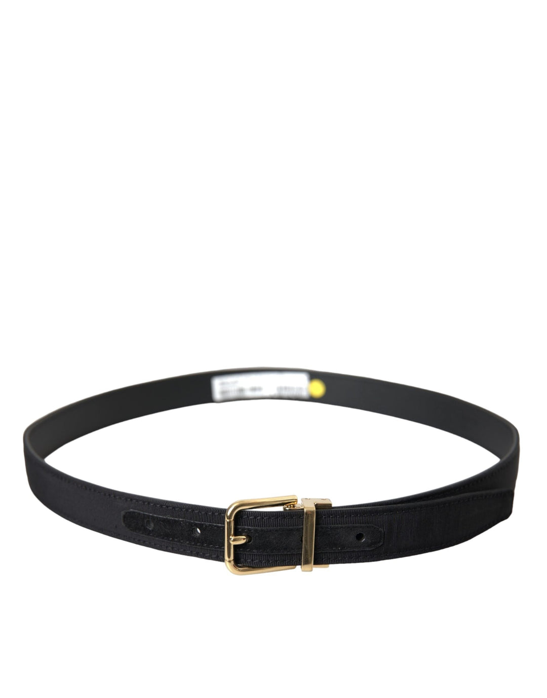  - Dolce & Gabbana Black Gros Grain Gold Metal Buckle Belt Men - BEL9224 - 80 - Ask Me Wear