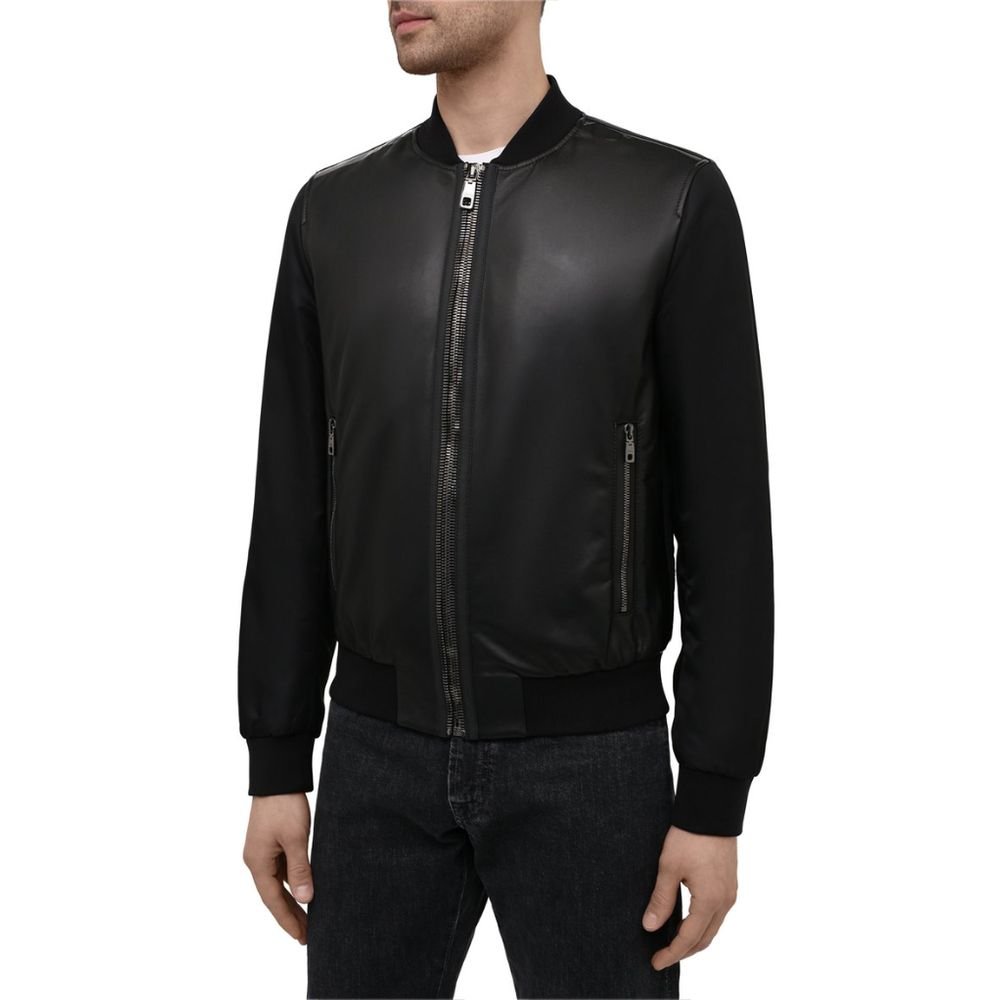  - Dolce & Gabbana Black Leather Di Lambskin Jacket - DO - 14223 - IT44 | XS - Ask Me Wear