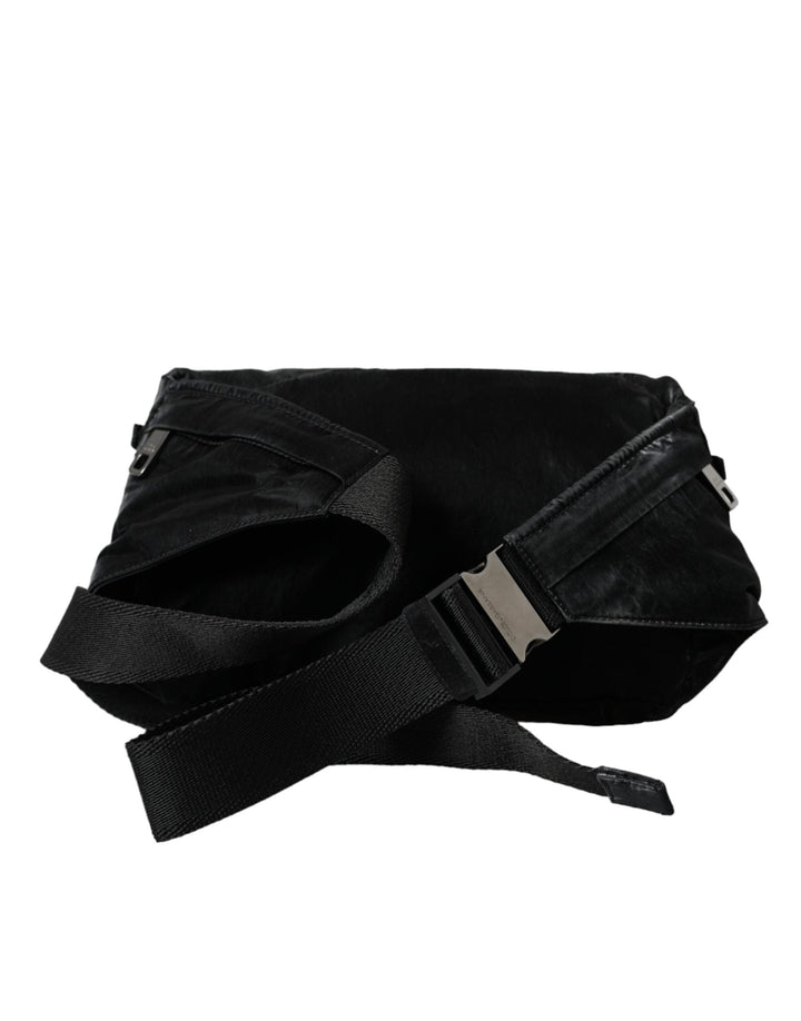  - Dolce & Gabbana Black Nylon Logo Plaque Belt Waist Fanny Pack Bag - BAG1461 - Ask Me Wear