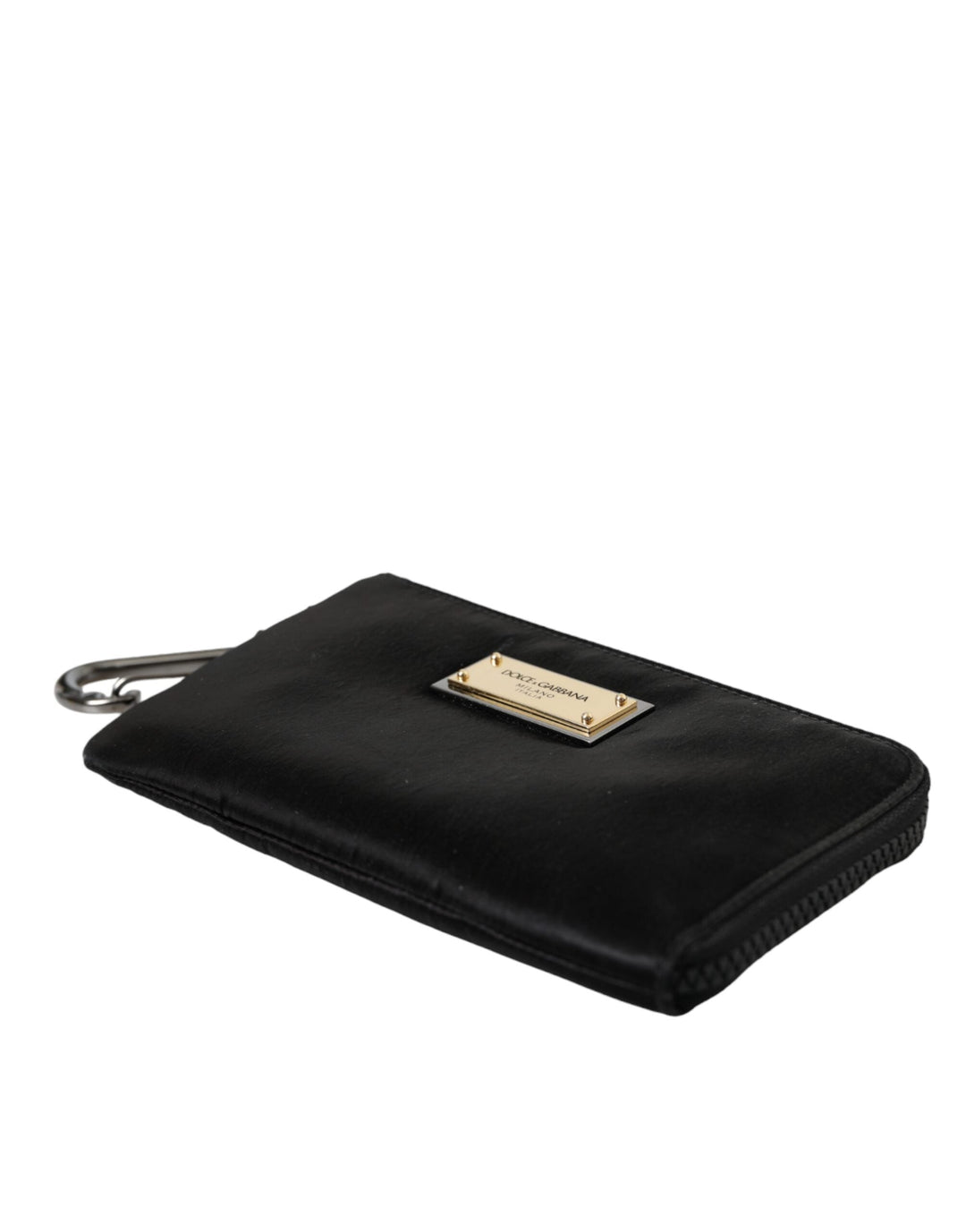  - Dolce & Gabbana Black Nylon Logo Plaque Keyring Pouch Clutch Bag - BAG1468 - Ask Me Wear