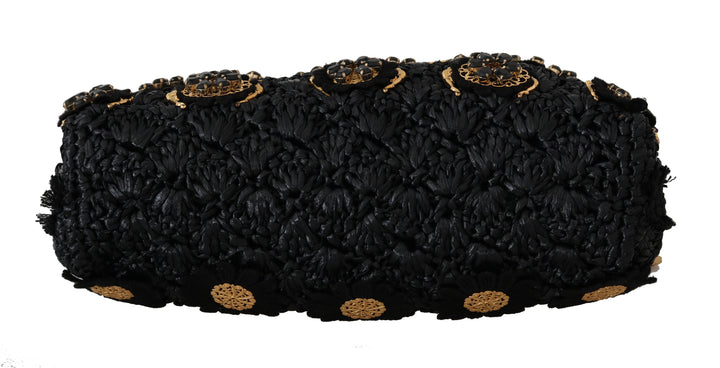  - Dolce & Gabbana Black Tassel Gold Baroque Crystal Evening Clutch - VAS15460 - Ask Me Wear