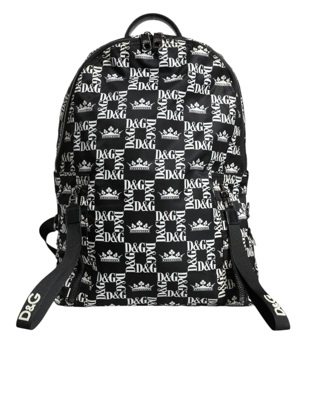  - Dolce & Gabbana Black White DG Crown Logo Nylon Backpack Bag - BAG4119 - Ask Me Wear