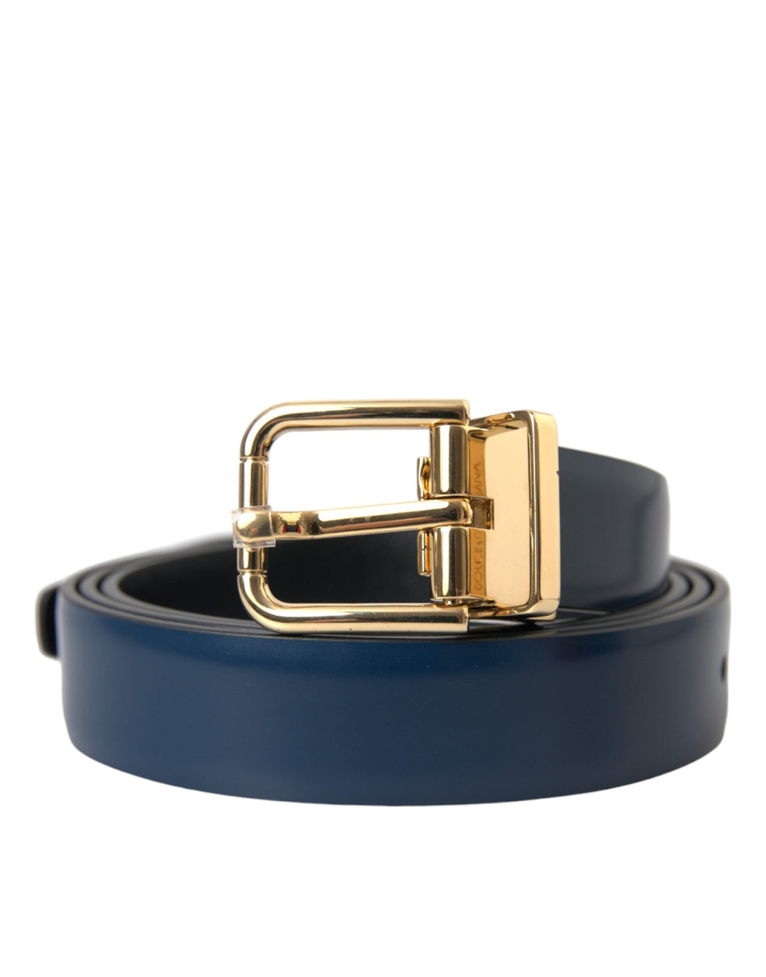  - Dolce & Gabbana Blue Calf Leather Gold Metal Buckle Belt Men - BEL9187 - 110 - Ask Me Wear