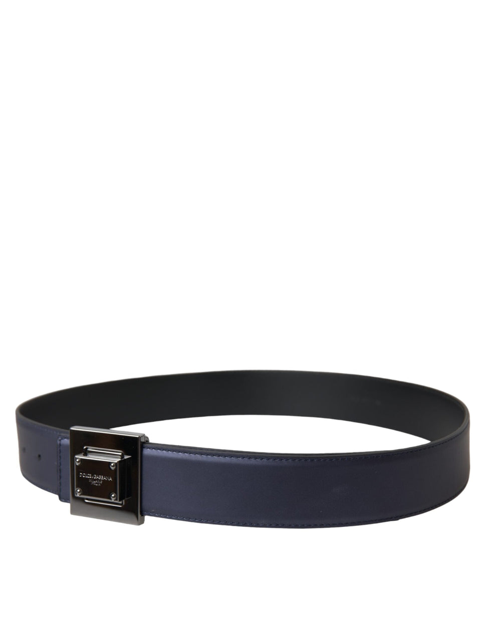  - Dolce & Gabbana Blue Leather Square Metal Buckle Belt - BEL9211 - 80 - Ask Me Wear