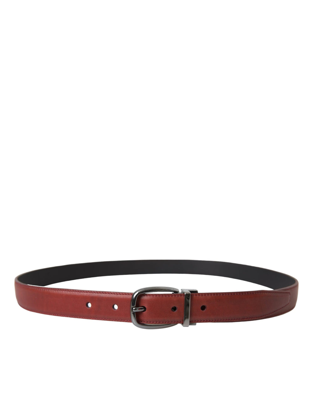  - Dolce & Gabbana Brown Leather Silver Metal Buckle Belt Men - BEL9178 - 95 - Ask Me Wear