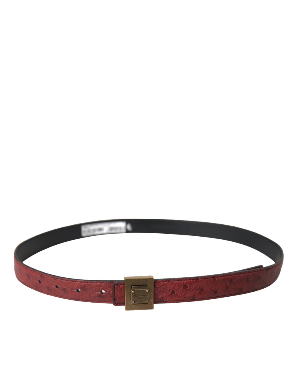  - Dolce & Gabbana Brown Leather Square Metal Buckle Belt - BEL9220 - 85 - Ask Me Wear