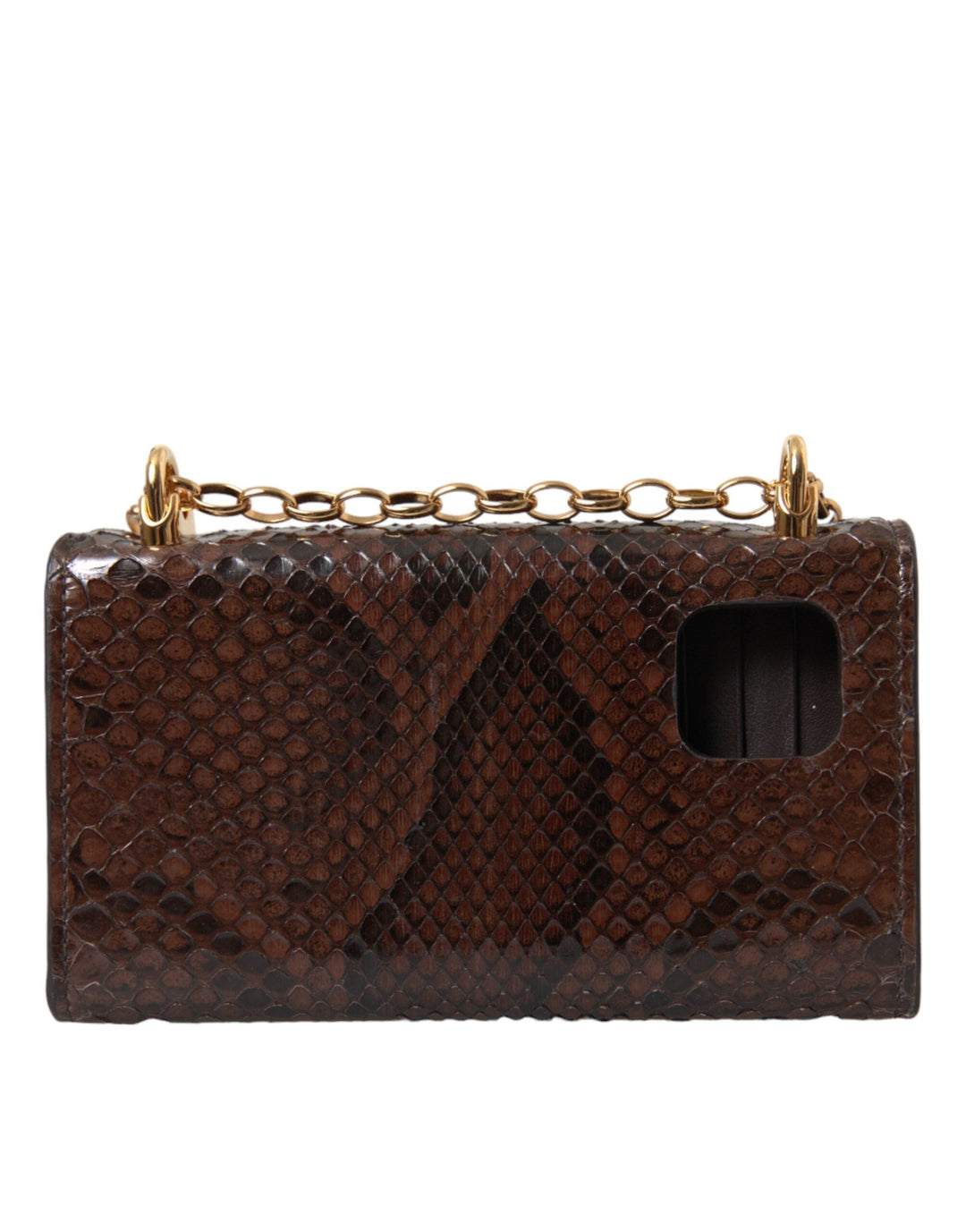  - Dolce & Gabbana Brown Python Leather DG Girls Crossbody Phone Bag - BAG1260 - Ask Me Wear