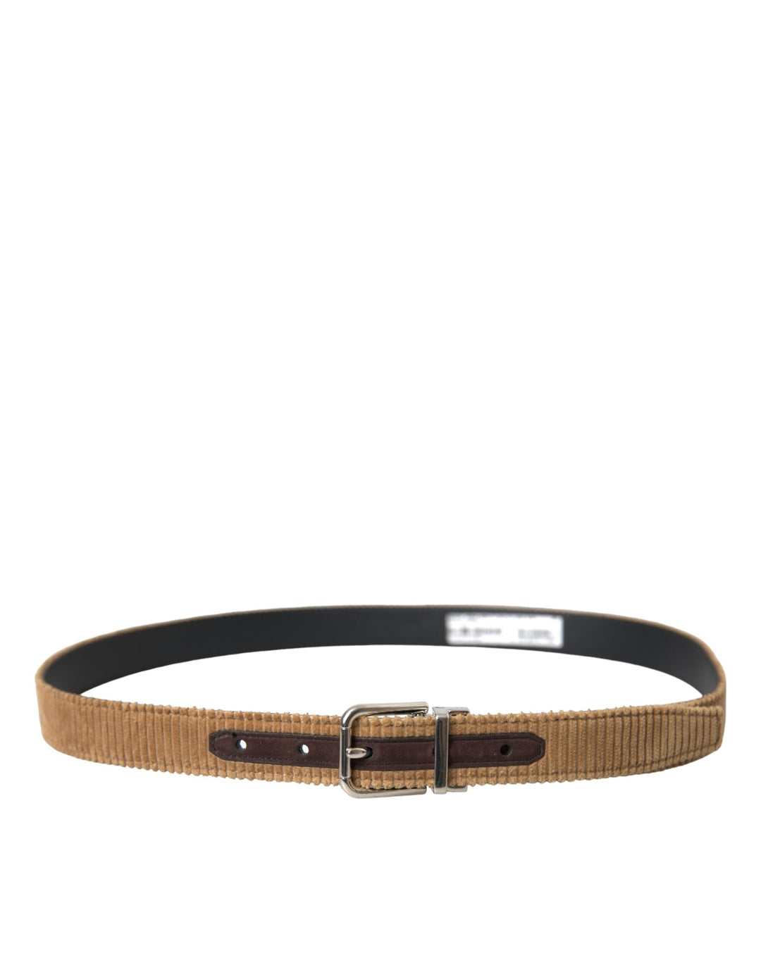  - Dolce & Gabbana Brown Velvet Silver Metal Buckle Belt Men - BEL9225 - 90 - Ask Me Wear