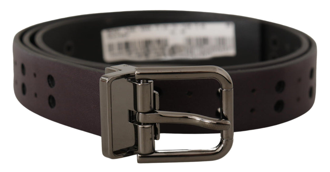  - Dolce & Gabbana Burgundy Elegance Leather Belt - BEL8482 - 90 - Ask Me Wear