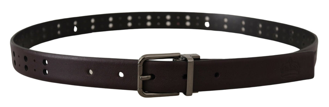  - Dolce & Gabbana Burgundy Elegance Leather Belt - BEL8482 - 90 - Ask Me Wear