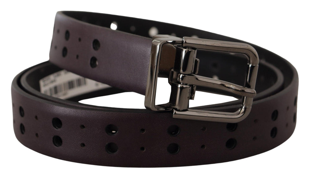  - Dolce & Gabbana Burgundy Elegance Leather Belt - BEL8482 - 90 - Ask Me Wear