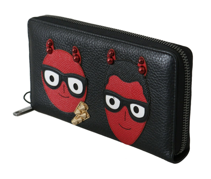  - Dolce & Gabbana Chic Black and Red Leather Continental Wallet - VAS8501 - Ask Me Wear