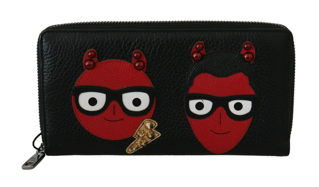  - Dolce & Gabbana Chic Black and Red Leather Continental Wallet - VAS8501 - Ask Me Wear