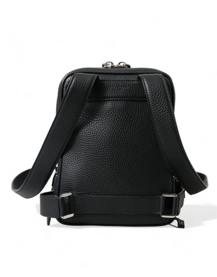  - Dolce & Gabbana Chic Black Calf Leather Small Backpack - BAG1304 - Ask Me Wear