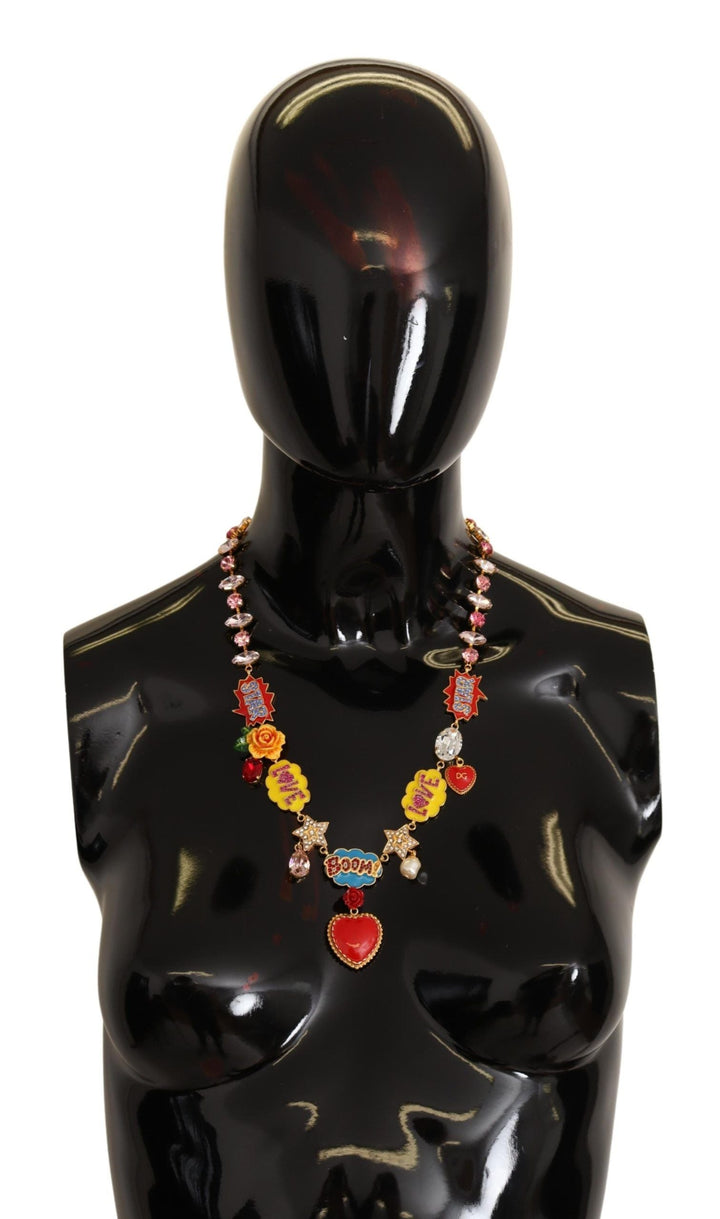  - Dolce & Gabbana Chic Fumetti Cartoons Statement Necklace - SMY100659 - Ask Me Wear