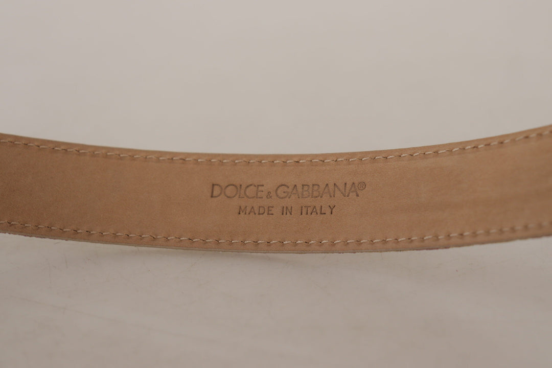  - Dolce & Gabbana Chic Gold and Pink Leather Belt - WMB105 - 75 - Ask Me Wear