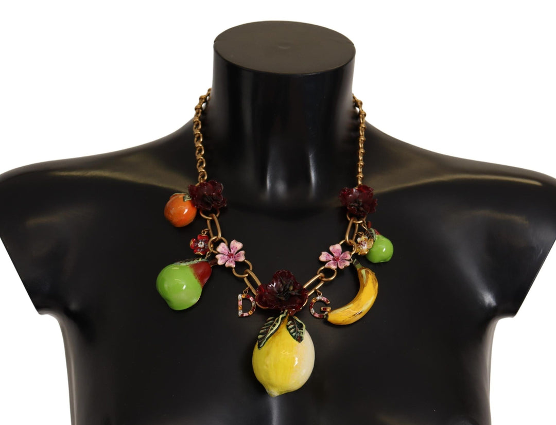  - Dolce & Gabbana Chic Gold Statement Sicily Fruit Necklace - SMY100949 - Ask Me Wear