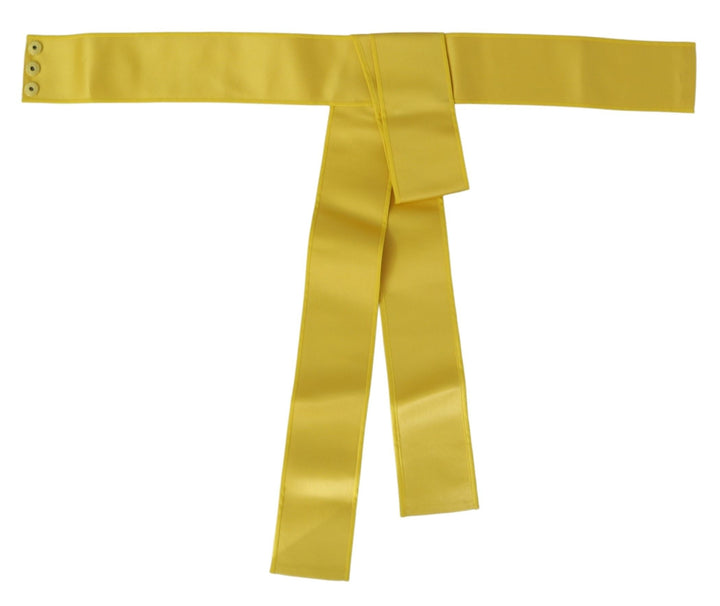  - Dolce & Gabbana Chic Silk Yellow Women's Elegant Belt - BEL60846 - 42 - Ask Me Wear