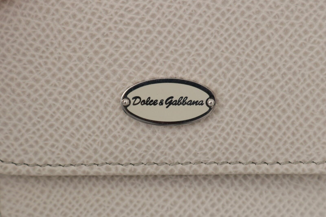  - Dolce & Gabbana Chic White Leather Condom Case Wallet - VAS15181 - Ask Me Wear