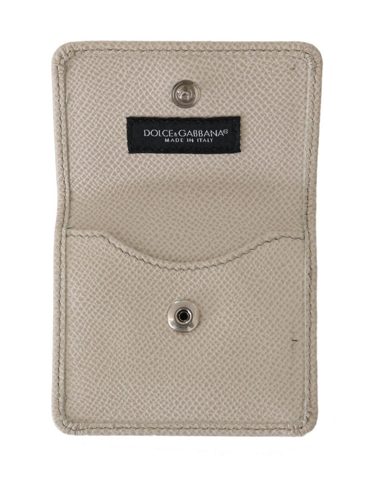  - Dolce & Gabbana Chic White Leather Condom Case Wallet - VAS15181 - Ask Me Wear