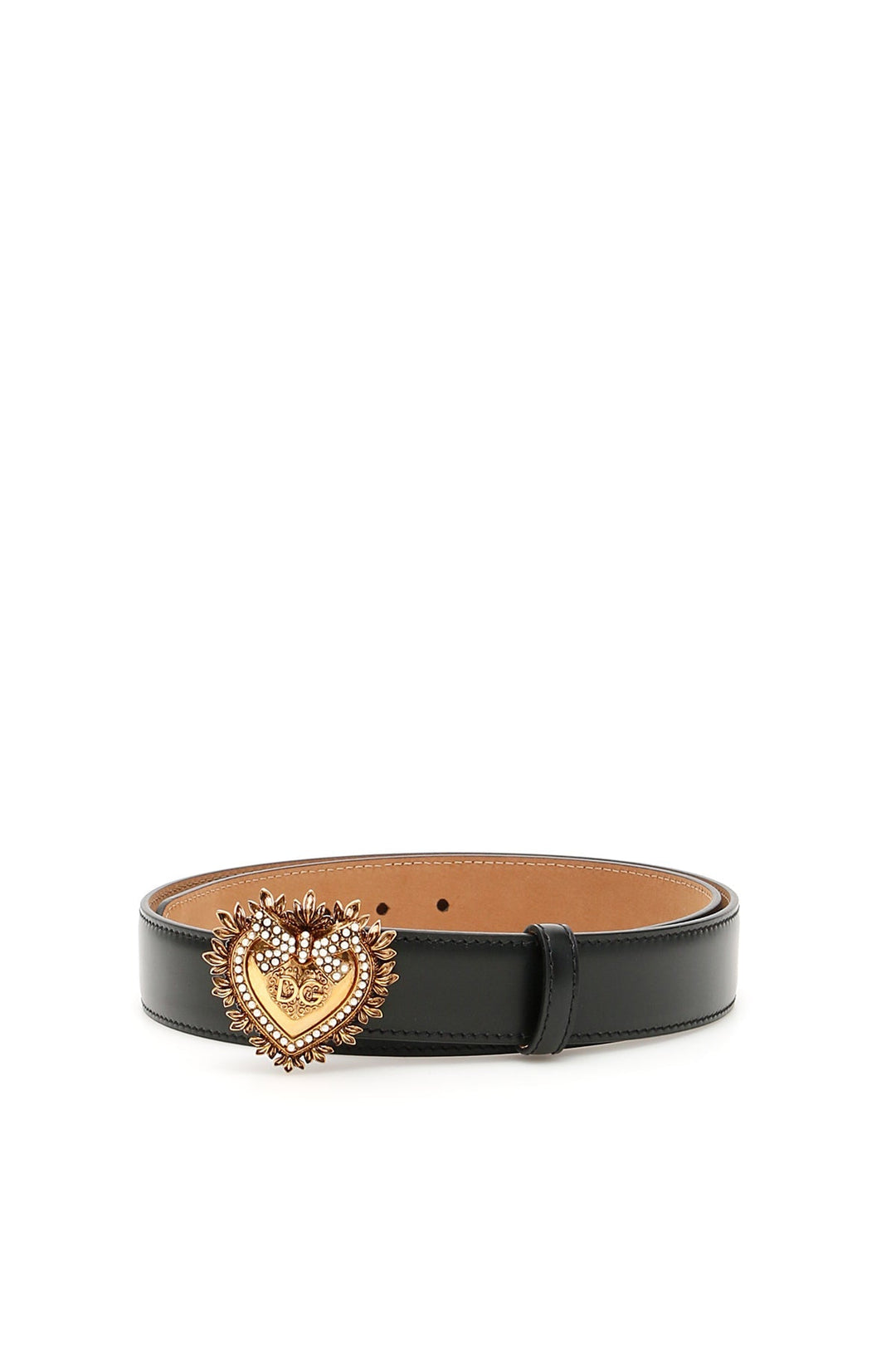 Accessories - Belts - Dolce & Gabbana Devotion Leather Belt (Size - 85) - 232450ACR000008-80999-85 - Ask Me Wear