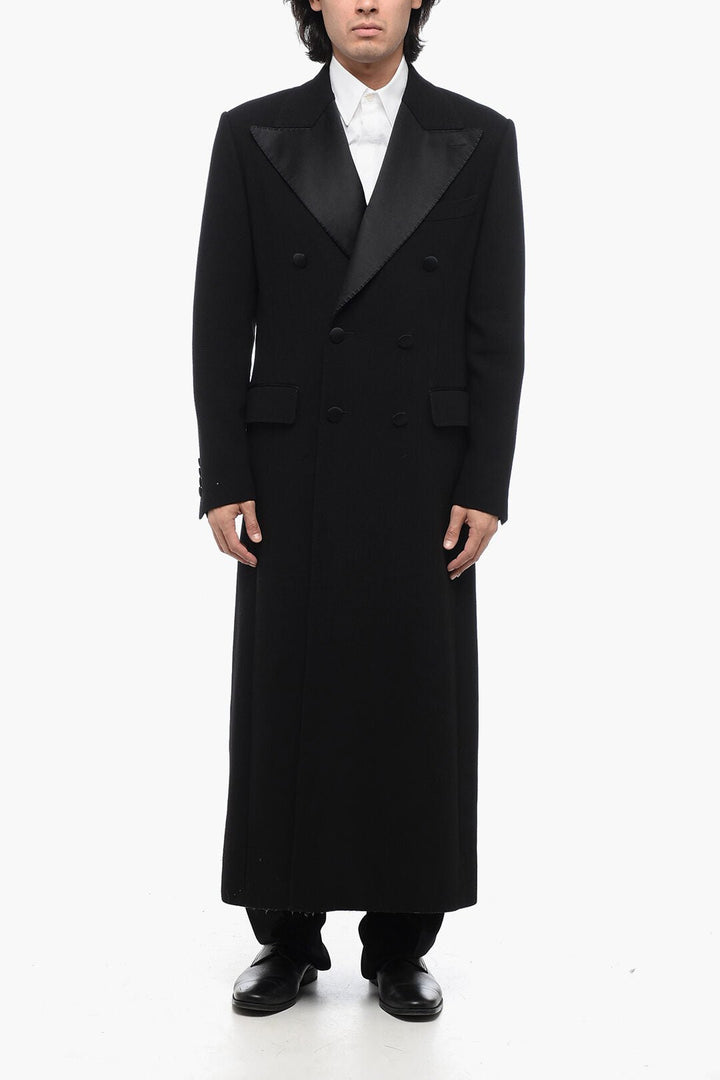 Other - Dolce & Gabbana Double - Breasted Coat With Silk Lapel - 8056265413156 - Ask Me Wear