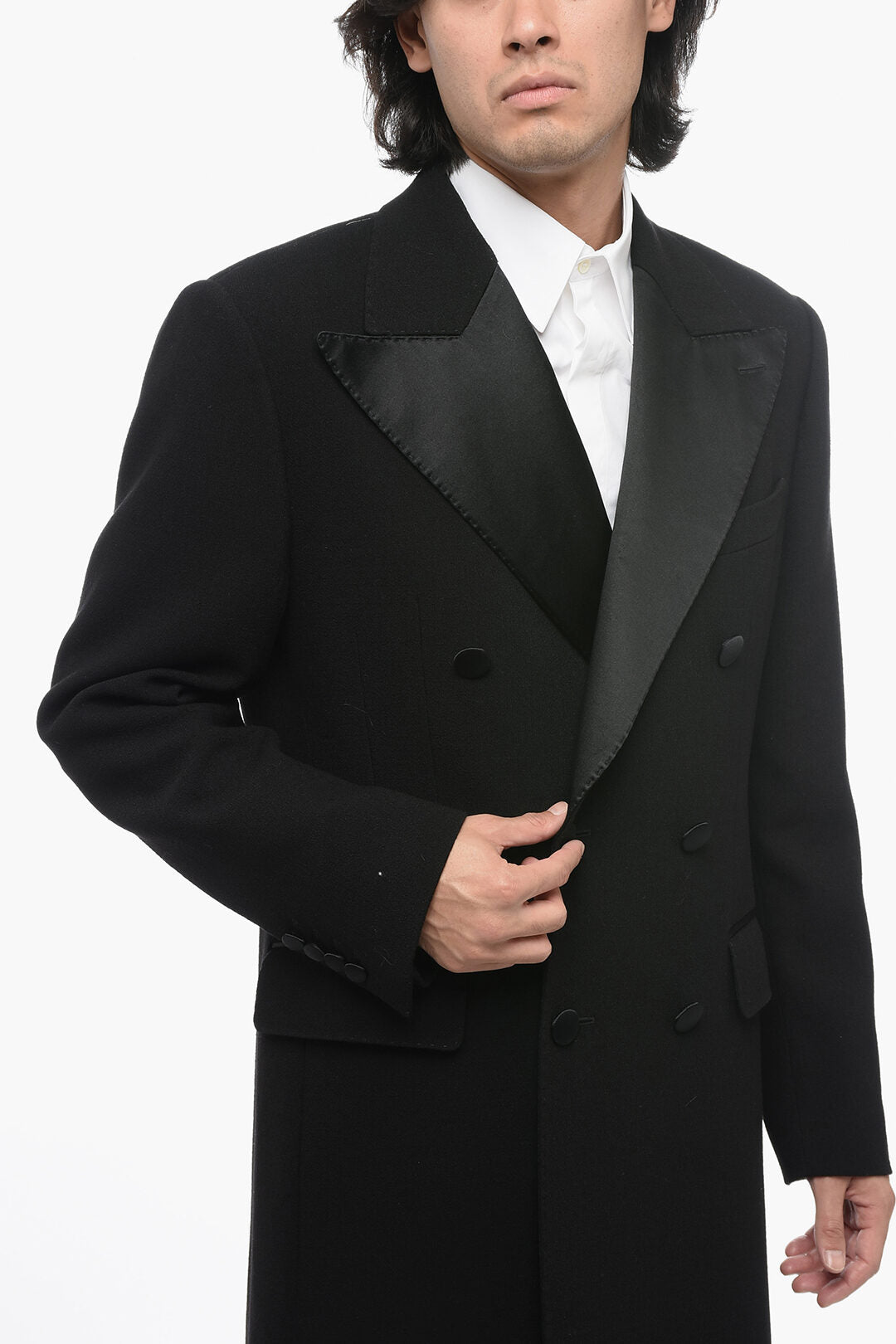 Other - Dolce & Gabbana Double - Breasted Coat With Silk Lapel - 8056265413156 - Ask Me Wear