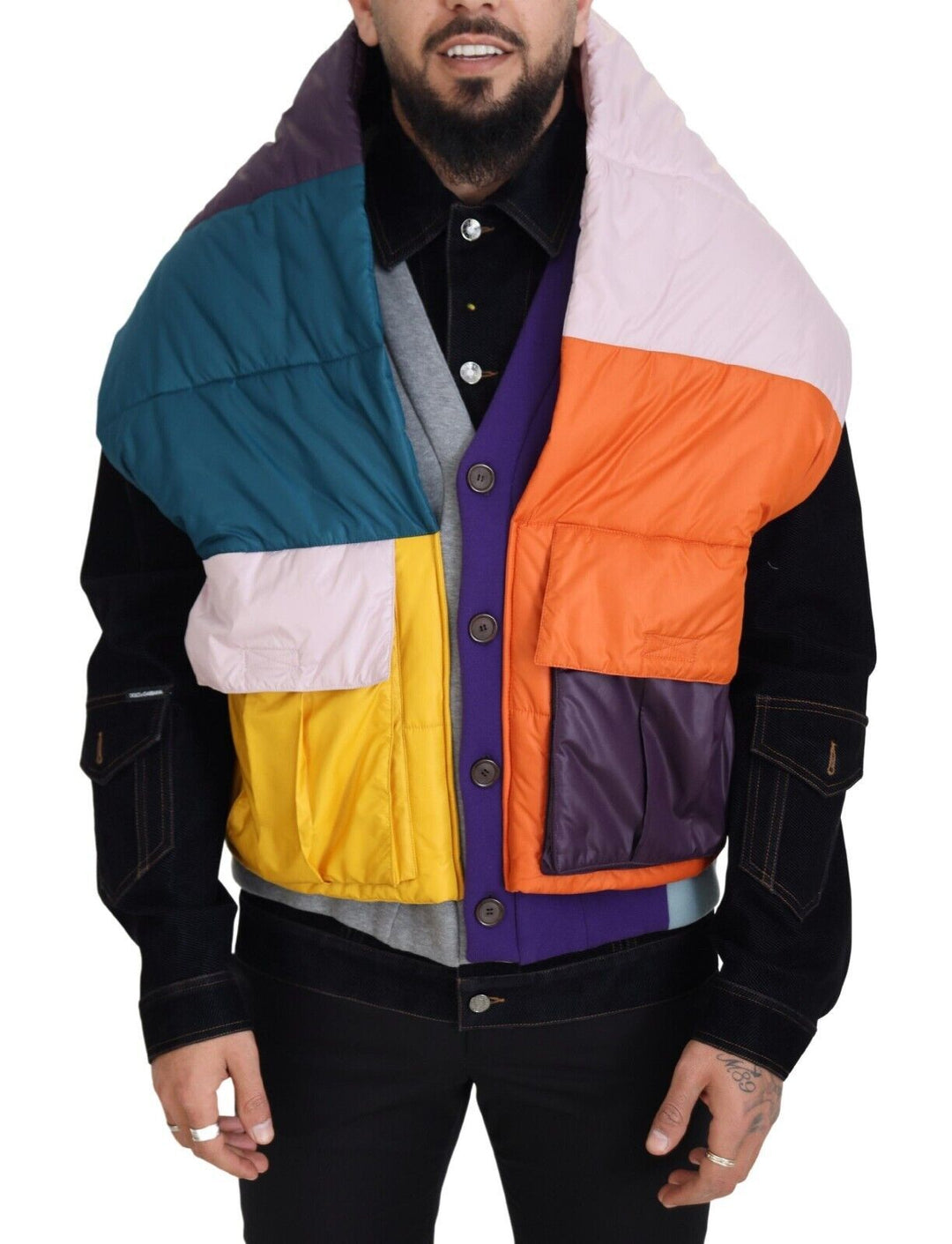  - Dolce & Gabbana Eclectic Bomber Jacket Menswear Marvel - JKT3429 - 48 - Ask Me Wear