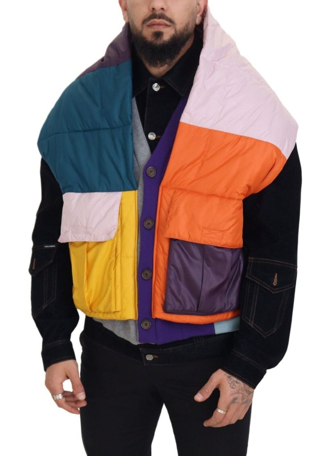  - Dolce & Gabbana Eclectic Bomber Jacket Menswear Marvel - JKT3429 - 48 - Ask Me Wear