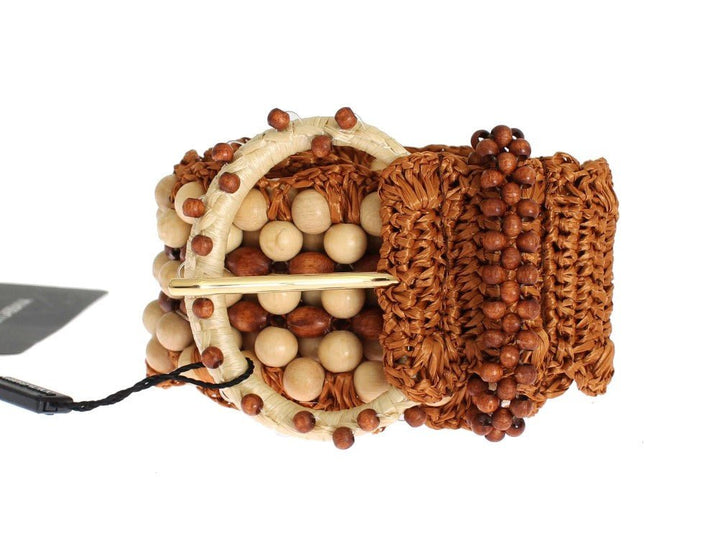  - Dolce & Gabbana Elegant Beaded Raffia Waist Belt - SIG32606 - 1 - Ask Me Wear