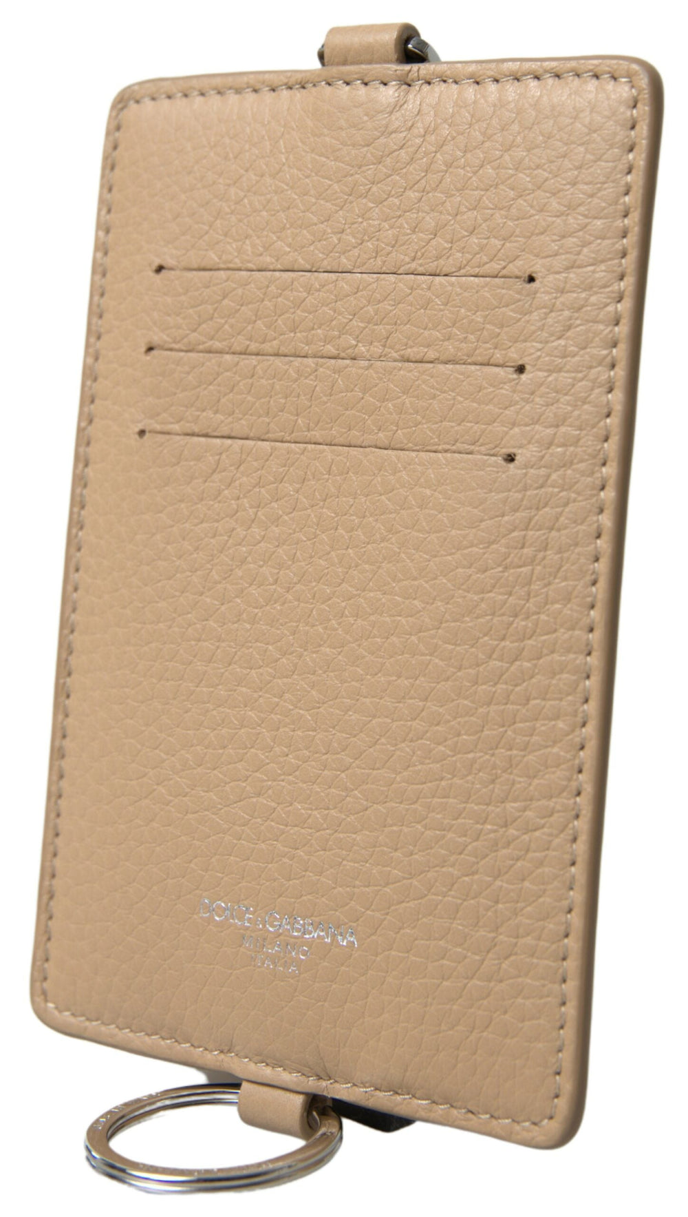  - Dolce & Gabbana Elegant Beige Leather Cardholder Wallet - BAG1105 - Ask Me Wear