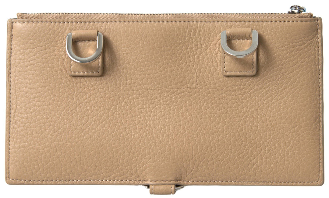  - Dolce & Gabbana Elegant Beige Leather Wallet with Detachable Strap - VAS10102 - Ask Me Wear