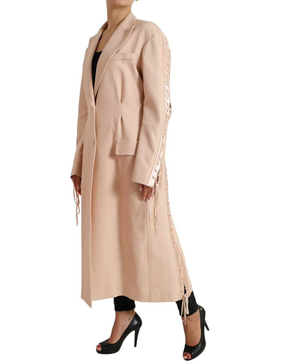  - Dolce & Gabbana Elegant Beige Single - Breasted Trench Coat - JKT3700 - 40 - Ask Me Wear