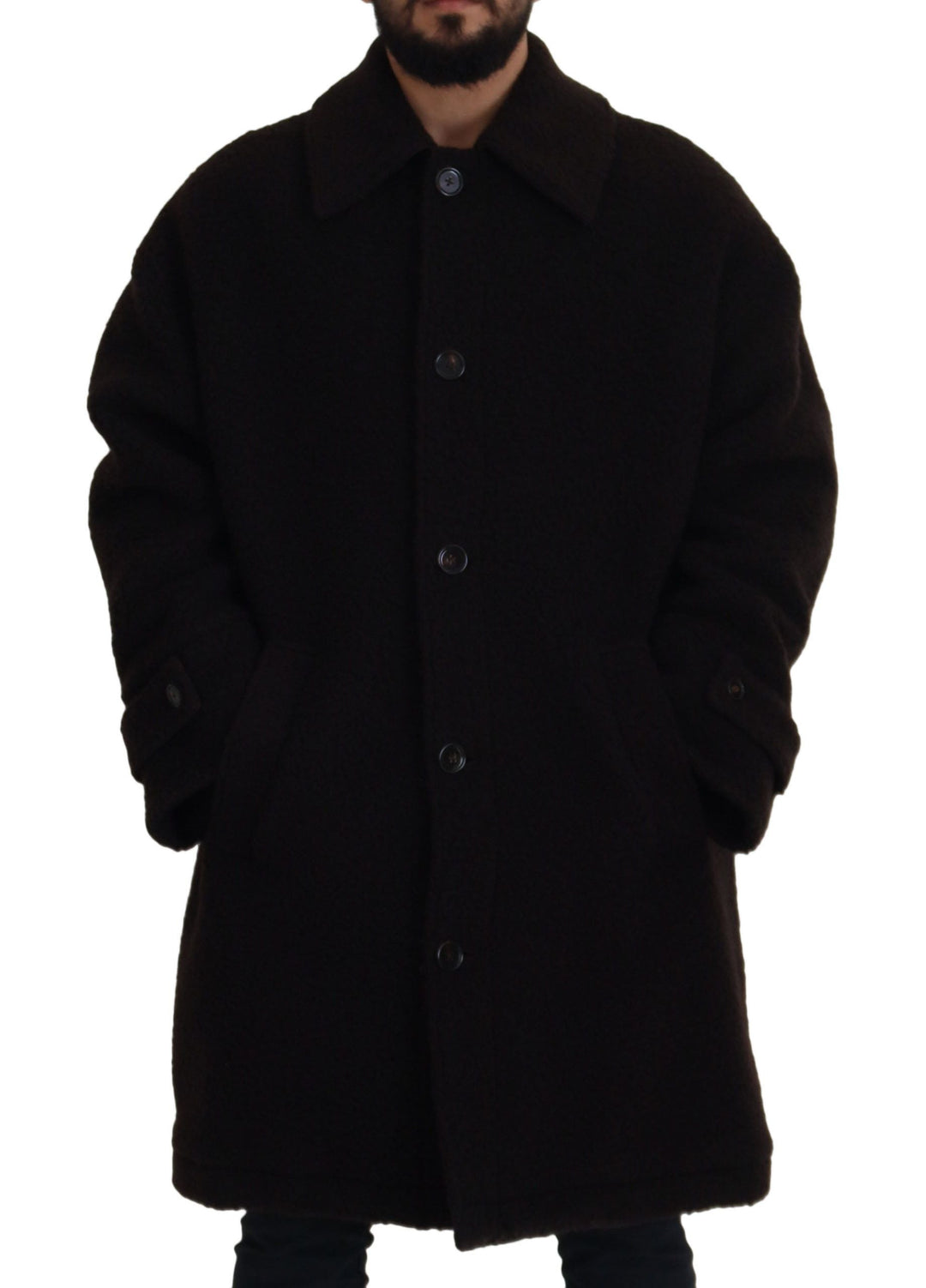  - Dolce & Gabbana Elegant Black Alpaca Wool Blend Jacket - JKT3372 - 54 - Ask Me Wear