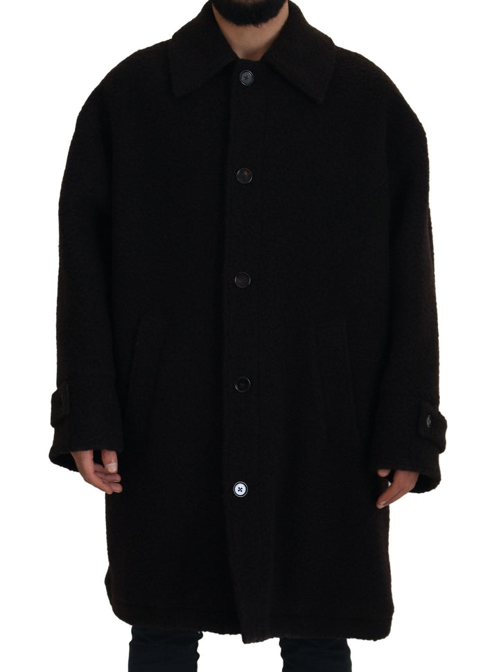  - Dolce & Gabbana Elegant Black Alpaca Wool Blend Jacket - JKT3372 - 54 - Ask Me Wear