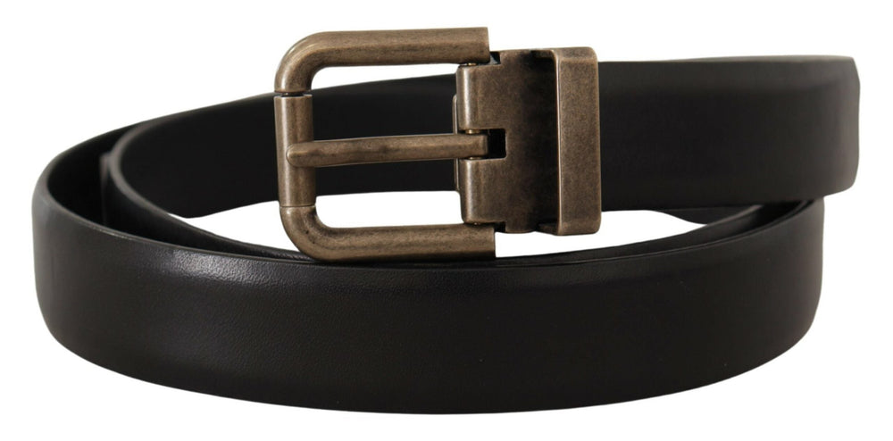  - Dolce & Gabbana Elegant Black Calf Leather Belt - BEL8511 - 90 - Ask Me Wear