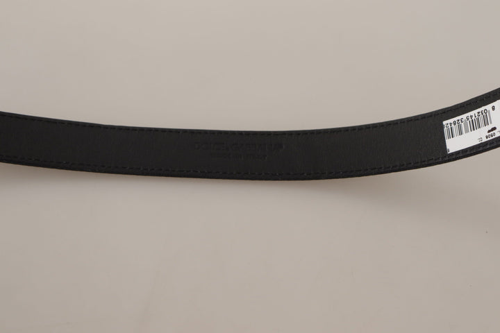  - Dolce & Gabbana Elegant Black Canvas & Leather Belt - BEL8623 - 110 - Ask Me Wear