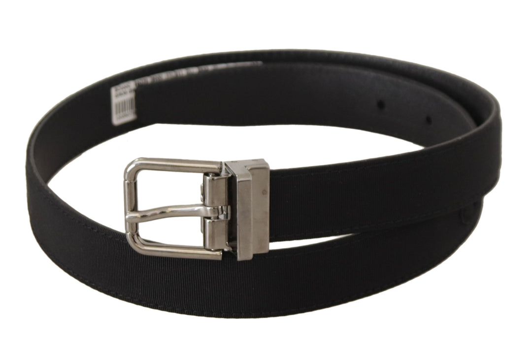  - Dolce & Gabbana Elegant Black Canvas & Leather Belt - BEL8650 - 70 - Ask Me Wear