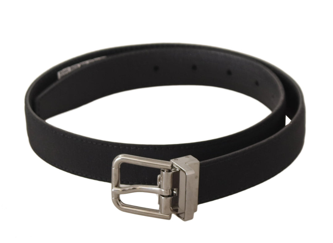  - Dolce & Gabbana Elegant Black Canvas & Leather Belt - BEL8650 - 70 - Ask Me Wear