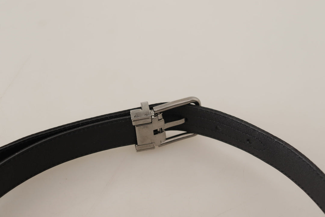  - Dolce & Gabbana Elegant Black Canvas & Leather Belt - BEL8650 - 70 - Ask Me Wear