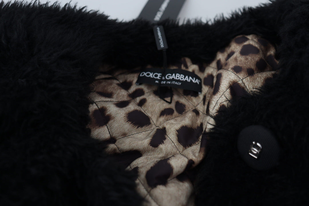  - Dolce & Gabbana Elegant Black Cashmere Blend Overcoat Jacket - JKT3500 - 40 - Ask Me Wear