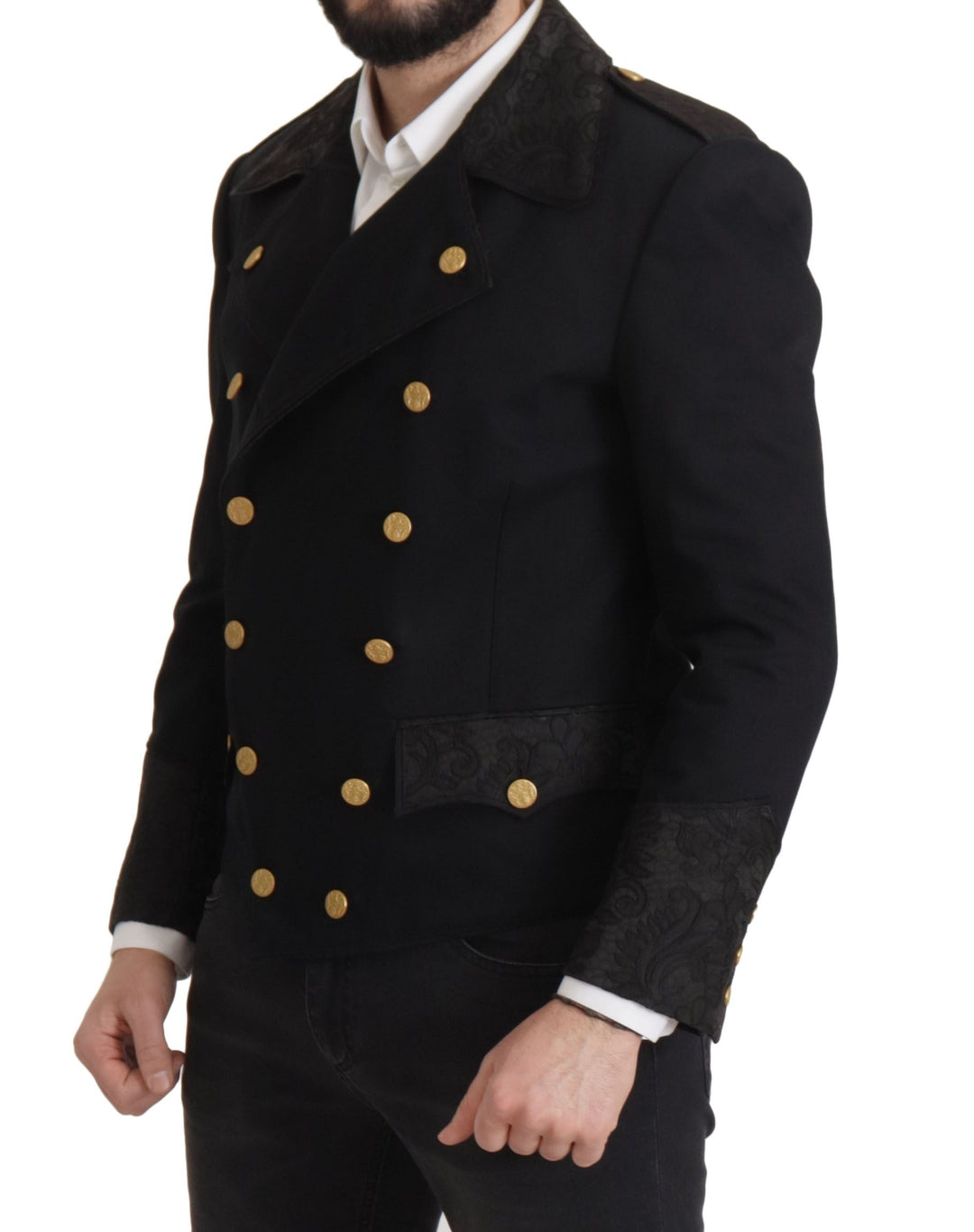  - Dolce & Gabbana Elegant Black Double Breasted Jacket - JKT3400 - 50 - Ask Me Wear