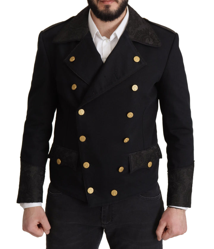  - Dolce & Gabbana Elegant Black Double Breasted Jacket - JKT3400 - 50 - Ask Me Wear