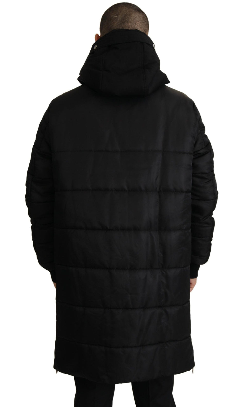  - Dolce & Gabbana Elegant Black Hooded Parka Winter Jacket - JKT3369 - 46 - Ask Me Wear