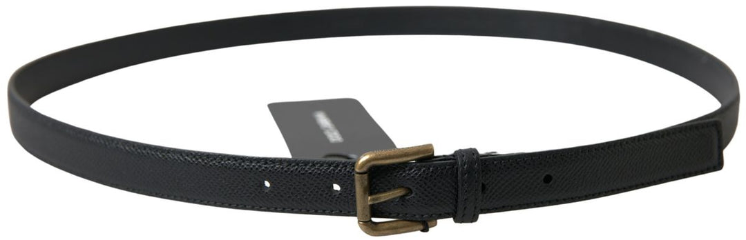  - Dolce & Gabbana Elegant Black Italian Leather Belt - BEL9021 - 100 - Ask Me Wear