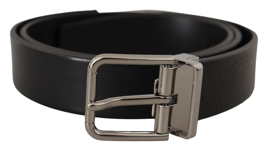  - Dolce & Gabbana Elegant Black Leather Belt - BEL8549 - 85 - Ask Me Wear