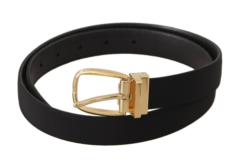  - Dolce & Gabbana Elegant Black Leather Belt - BEL8656 - 80 - Ask Me Wear