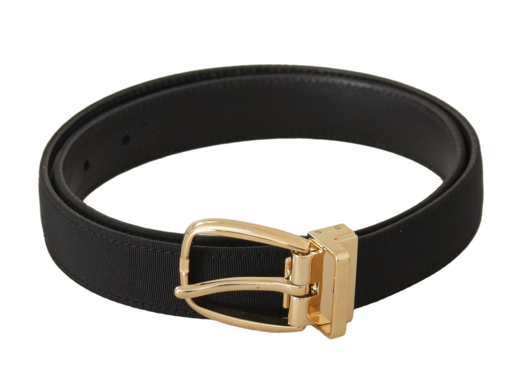  - Dolce & Gabbana Elegant Black Leather Belt - BEL8656 - 80 - Ask Me Wear