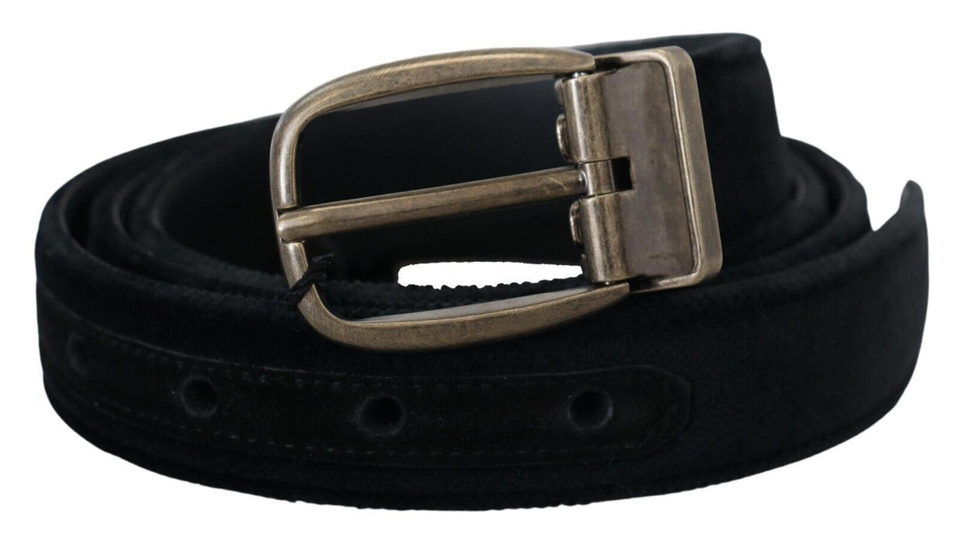  - Dolce & Gabbana Elegant Black Leather Belt - BEL8909 - 38 - Ask Me Wear