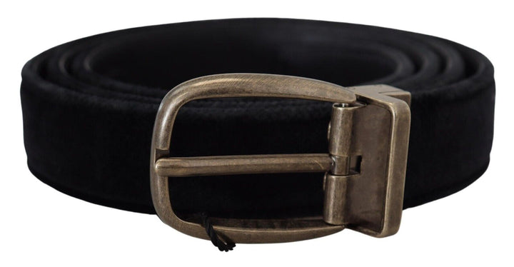  - Dolce & Gabbana Elegant Black Leather Belt - BEL8909 - 38 - Ask Me Wear